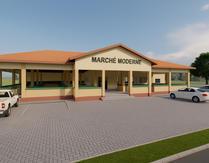 Construction d’un marché au centre
